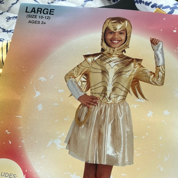 WW84 golden armor costume NWT